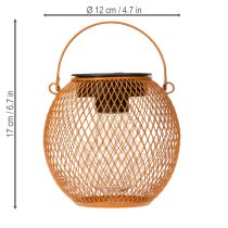 Artikel Solcellslykta LED för stämningsfull trädgårdsbelysning i attraktiv metalldesign, 12 cm
