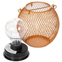 Artikel Solcellslykta LED för stämningsfull trädgårdsbelysning i attraktiv metalldesign, 12 cm