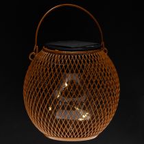 Artikel Solcellslykta LED för stämningsfull trädgårdsbelysning i attraktiv metalldesign, 12 cm