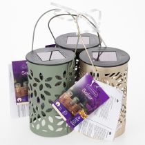 Artikel Solcellslykta för utomhusträdgård med fint mönster för sommarnätter 22 cm 3 st