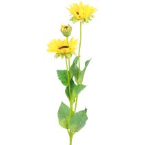 Konstgjorda växter konstgjorda solrosor konstgjorda blommor dekoration gul 64cm