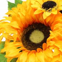 Dekorativ bukett solrosgrupp gul 30 cm