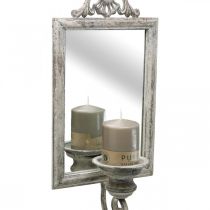 Artikel Spegel antik look med ljusstake shabby chic H50cm
