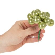 Artikel Mini julgranskulor på tråd, färgglada speglade bär, 25 mm, 140 bitar