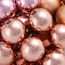 Artikel Spegel Bär Aprikos Rosa Glaskulor Tråd Ø20mm 140 st