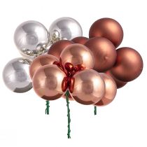 Artikel Spegelbär Julglas Aprikos Silver Ø40mm 32 st
