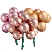 Artikel Spegelbär julglas aprikos rosa Ø25mm 140 st