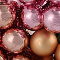 Artikel Spegelbär julglas aprikos rosa Ø25mm 140 st