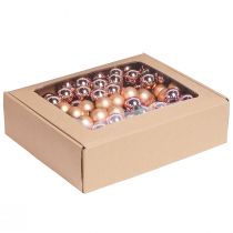 Artikel Spegelbär julglas aprikos rosa Ø25mm 140 st