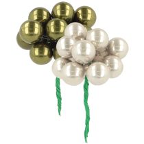 Artikel Spegelbär Julgranskulor Grön Silver Ø20mm 140st