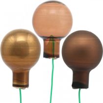 Mini julkulor brunt glas spegelbär Ø20mm mix 140p