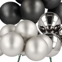 Artikel Mini julkulor silver, antracitglas Ø40mm mix 32 st