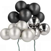 Artikel Mini julkulor silver, antracitglas Ø40mm mix 32 st