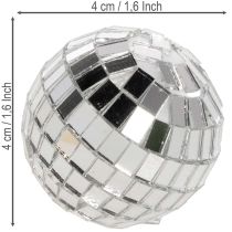 Artikel Dekorativa spegelkulor, festdekorationselement, silver, 2-4 cm, 50 stycken
