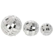 Artikel Dekorativa spegelkulor, festdekorationselement, silver, 2-4 cm, 50 stycken