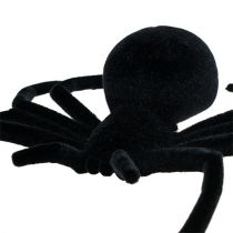 Spindelsvart 16cm flockad