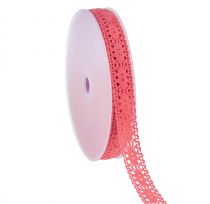 Artikel Spetsband dekorativt band presentband rosa B13mm L20m