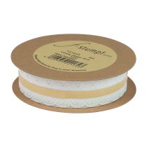 Artikel Spetsband hjärtan dekorativt band spets vit 25mm 15m