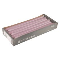 Artikel Avsmalnande ljus Wenzelljus lila 250/23mm 12 st