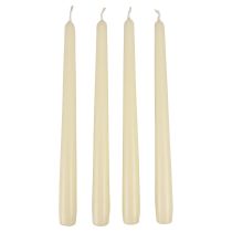 Avsmalnande ljus, stickljus, vitt elfenben, 250/23 mm, 12 stycken