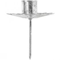 Artikel Avsmalnande ljushållare för stickning av silver antik look Ø7cm 4st