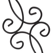 Artikel Trädgårdspåke med utsmyckad design, dekorativ form och snygg metallkula, 90 cm, 2 stycken
