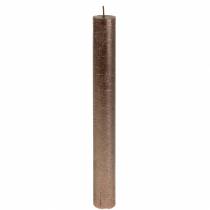 Artikel Taper ljus enfärgade koppar metallic 34mm×240mm 4st