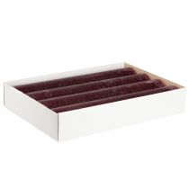 Artikel Koniska ljus enfärgade ljus vinröd 50x300mm 4 st