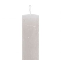 Artikel Koniska ljus enfärgade grå 34mm x 240mm 4 st
