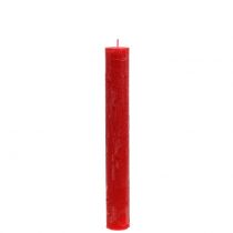 Artikel Koniska ljus färgade röda 34mm x 240mm 4 st