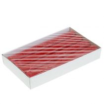 Artikel Enfärgade röda koniska ljus, 34 mm x 240 mm, 4 stycken