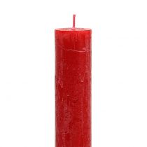 Artikel Koniska ljus färgade röda 34mm x 300mm 4 st