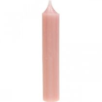 Artikel Taper ljus korta ljus rosa för dekorativ slinga Ø21/110mm 6 st