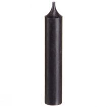 Artikel Koniska ljus korta små ljus svarta 110mm Ø21mm 6 st gäng