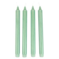 PURE Taper Candles Green Emerald Wenzel Candles 250/23mm 4st