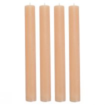 Taper ljus enfärgade Persika ljus orange 34×300mm 4st