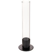 Artikel Konisk ljusstake med glascylinder. Enkel och tidlös. 31 cm