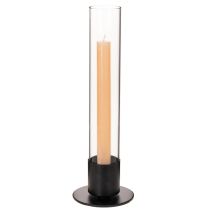 Artikel Konisk ljusstake med glascylinder. Enkel och tidlös. 31 cm