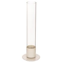 Artikel Modern konisk ljusstake med glascylinder och bas, 31 cm