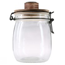 Artikel Stickljusstake dekorativt glas med stängning Ø10cm H16cm
