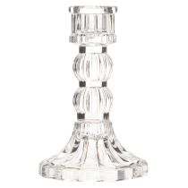 Artikel Transparent ljusstake, klassisk design, bordsdekoration, 12 cm, 2 stycken