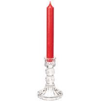 Artikel Transparent ljusstake, klassisk design, bordsdekoration, 12 cm, 2 stycken