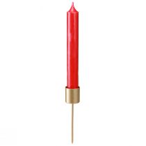 Artikel Stickljusstake matt guld ljusstake för pluggning 11cm 16 stycken