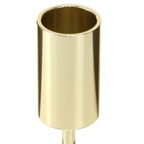Artikel Ljusstake i guldfärgad metall modern 21,5 cm 4 stycken