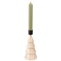 Artikel Ljusstake i trä, julgransdekoration, naturlig, H16cm, 2 st