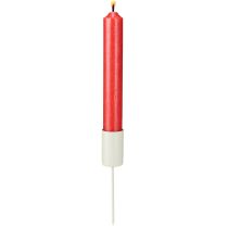 Artikel Metallljusstake på pinne, beige, H11cm, 4 stycken