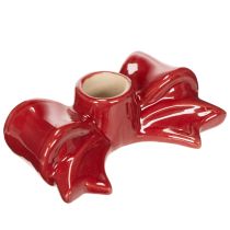 Artikel Röda rosettformade ljusstakar för 11 cm koniska ljus, 2 stycken