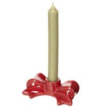 Artikel Röda rosettformade ljusstakar för 11 cm koniska ljus, 2 stycken