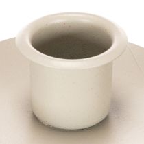 Artikel Ljusstake med björkträfot och metallring, 20 cm
