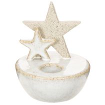 Artikel Keramiska stjärnljusstakar, juldekoration, 11 cm, 2 stycken